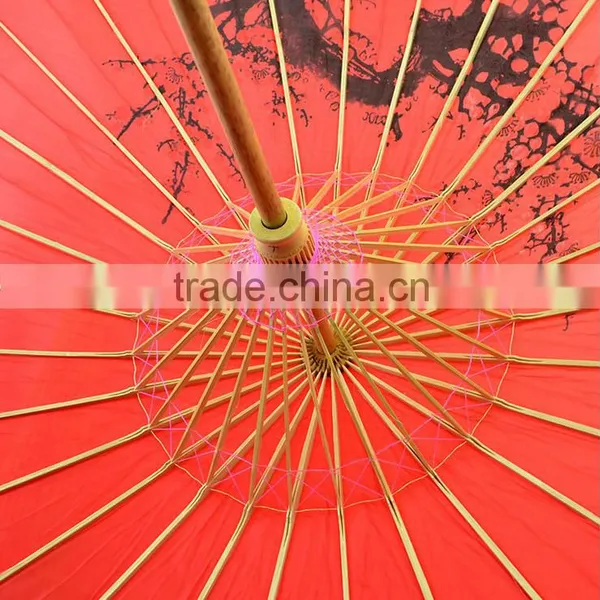 Hot Sell Decoration Parasols Silk Umberlla Bamboo Umbrella photo-3