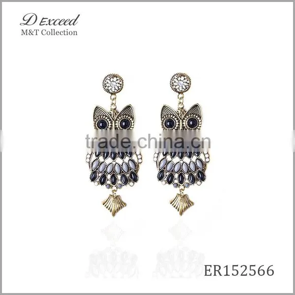 Wholesale Jewelry New Designs Ladies/Women's Vintage Ethnic Bohemian Earrings Owl Gold/Silver Plating Drop Earrings photo-5