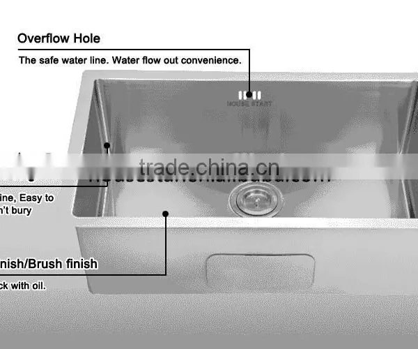 CUPC Stainless Steel Undermount Single Handmade Kitchen Sink Made in China photo-2