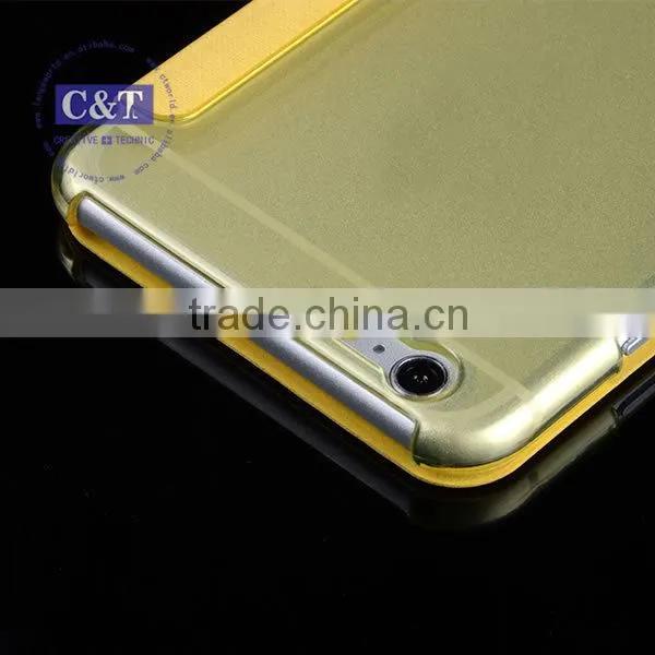 C&T Transparent Back Smartphone Smart Window Folio Wallet Case Slim Flip Leather Case For Apple IPhone 6 4.7 Inch photo-5