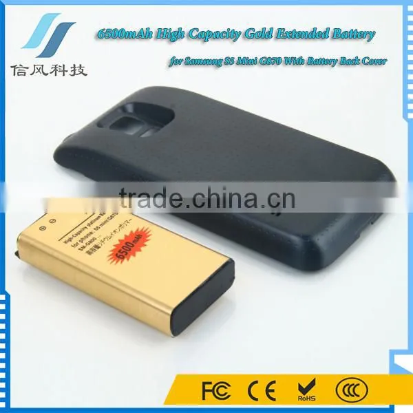 6500mAh 3.85V G870 Extended Battery for Samsung S5 Mini With Back Cover Black photo-5