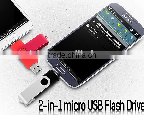 Swivel Otg Usb Pen Drive, Wholesale Otg Usb Stick, Popular 2 in 1 Usb Flash Drive (support Support Smart Phone and Tablet PC) photo-4