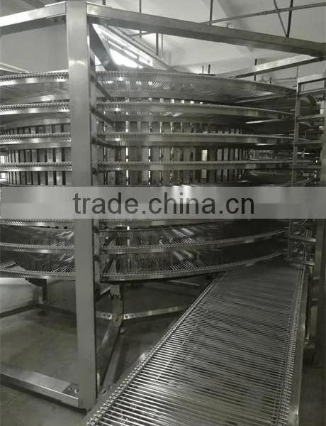 Food Grand Stainless Steel Mash Belt Spiral Cooling Tower Conveyor photo-4