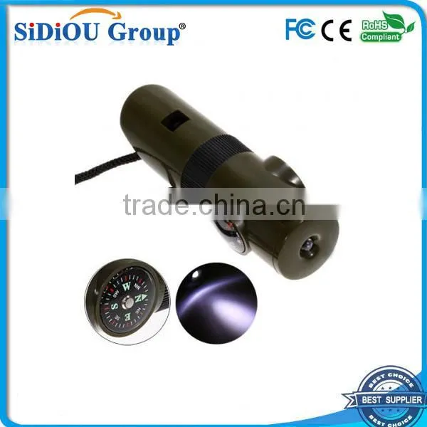 1 Led Aluminum Alloy Flashlight Whistle Flashlight