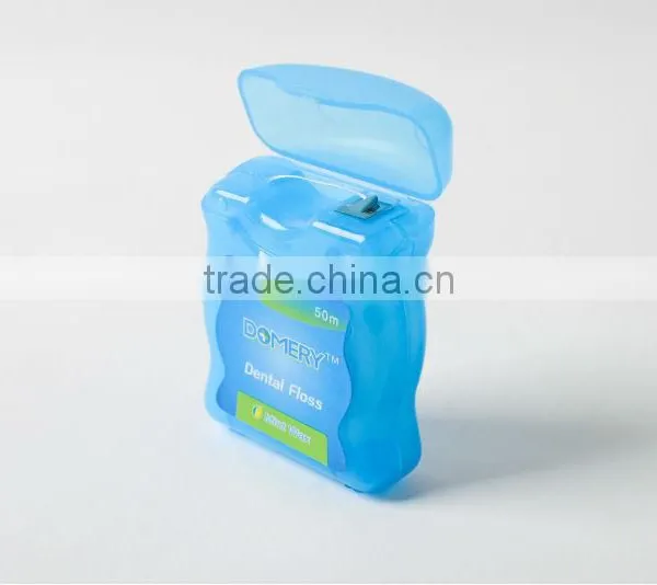 2015 NEW 50M Nylon Mint and Waxed Dental Floss Plastic Box Package photo-2