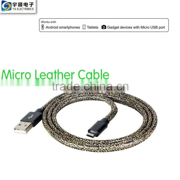 Micro Leather Cable for Samsung/Smart Phone/Android Phone photo-2
