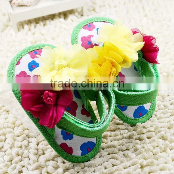 Wholesale China Kids Shoes Baby Girl Summer Shoes Baby Shoes Colors Flower Sandals photo-2