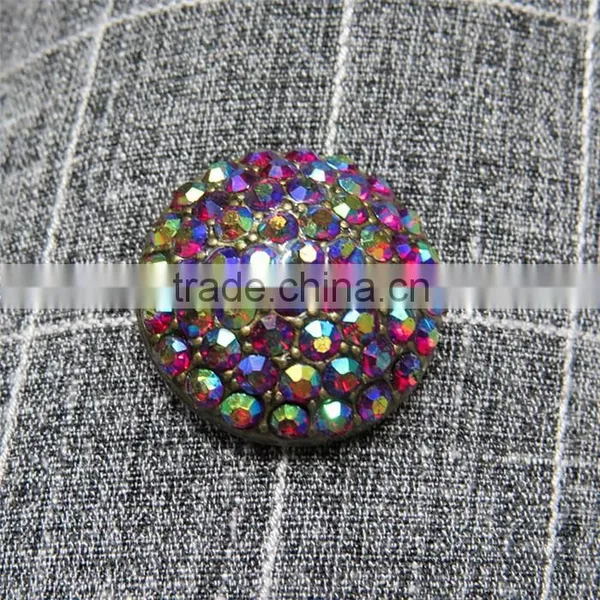 Fashionable Rhinestone Resin Button For Garment photo-5