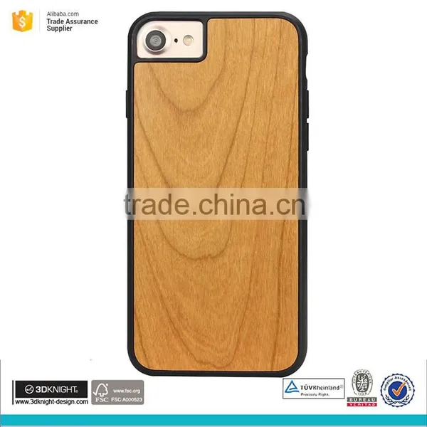 Wood and TPU Mobile Blank Phone Case for Iphone 7 photo-4