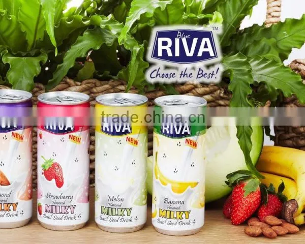 MILKY BASIL DRINK WITH FRUIT FLAVORED