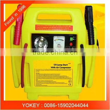 2-IN-1 12V Jump Start With Air Compressor Rechargeable Car Jumpstart