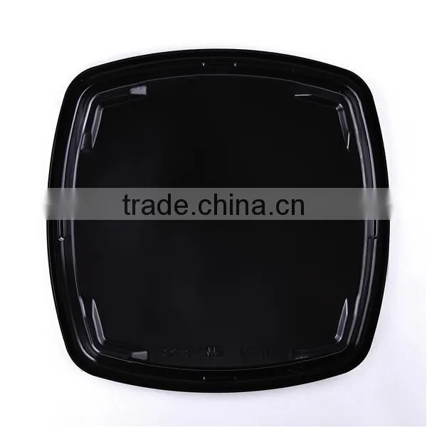 Square Black Disposable Plastic Food Tray photo-5