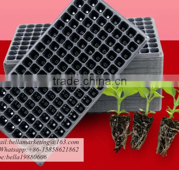 Agriculture Seed Tray Plastic Seedling Tray / Nursery Plug Tray 128 Cells