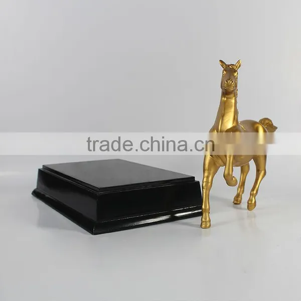 Resin Gold Plate Horse Modern Sculpture photo-2