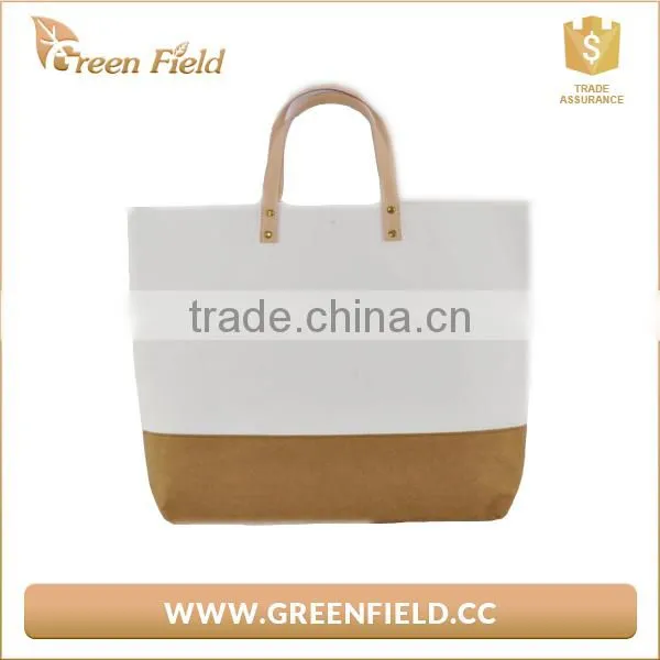China Suppliers New Style Fashion Tote Bag /washable Kraft Paper Women Handbag photo-4