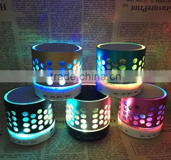 Round Hole Wireless Small Mobile Phone Bluetooth Speakers Subwoofer TF Card Speaker Hands-free Speaker With LED FM photo-5