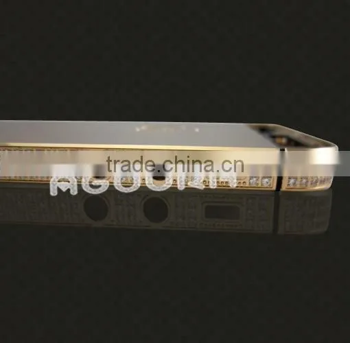 Big Sale Luxury 24k Gold Plating Diamond Original Back Case for Iphone 5S photo-3
