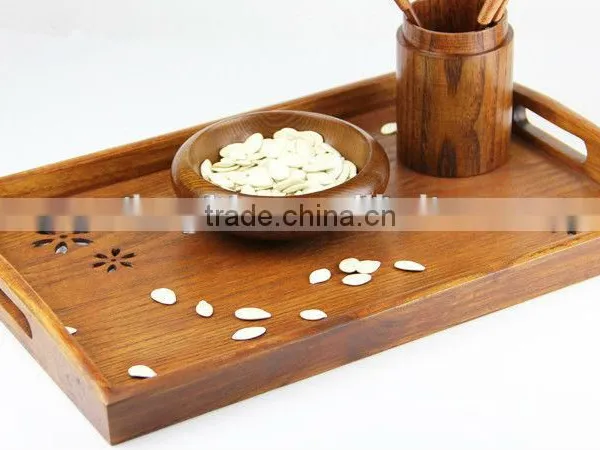 Lovely and Beautiful Home Decorative Wooden Fruit Tray /wood Storage Tray photo-6