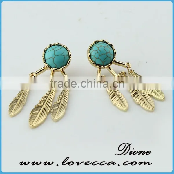 New Factory Direct Natural Stone Gemstone Turquoise Earring photo-3