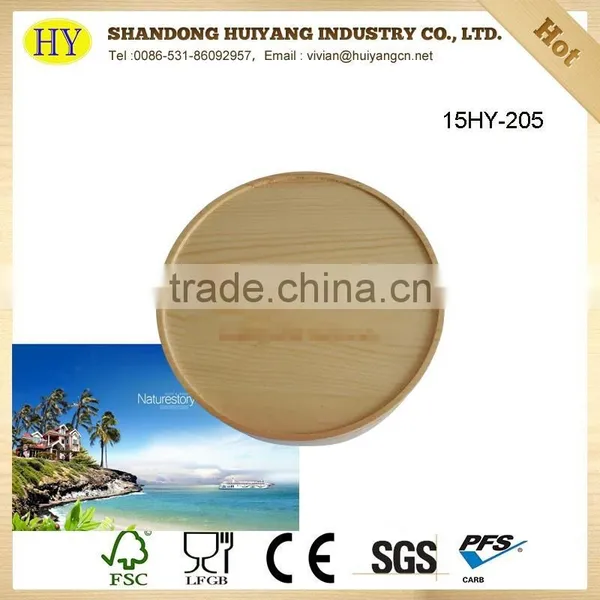 Unfinished Pine Round Wood Box for Gifts photo-3