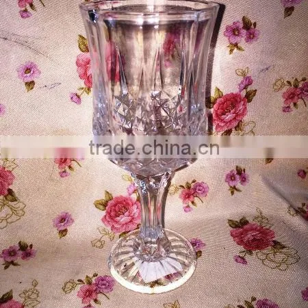 2015 New Design Clear Embossed Glass Cup &Wine Glass & Goblet photo-2