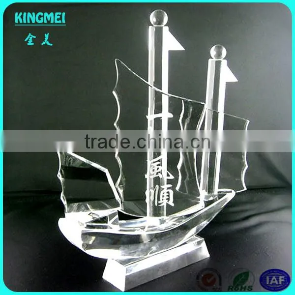 Wholesale Sailing Boat Model Office Decoration Crystal Sailing Boat photo-5