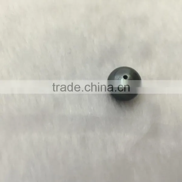 14-15mm Natural Black Half Drilled Tahitian Pearls photo-3