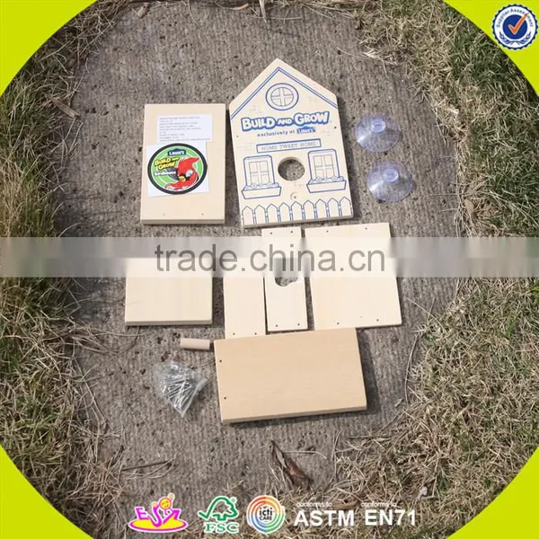 2017 New Fashion Funny Children Wooden Bird House W03B049 photo-6