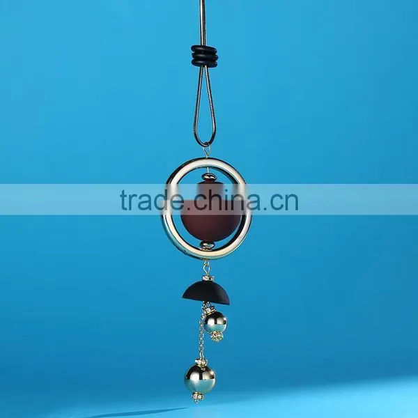 Large Ball Hoop Pendant Necklace Geometric Pendant Long Necklace Korea New Design Sweater Necklace photo-6