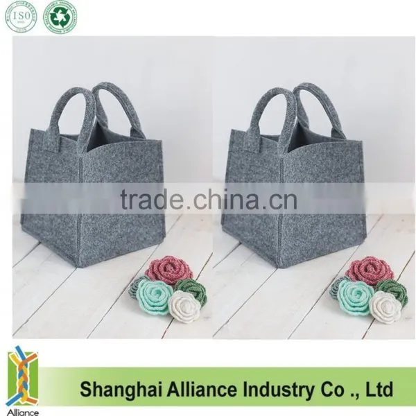 Felted Wool Gray Tote Bag / Felted Shoulder Tote Bag photo-2