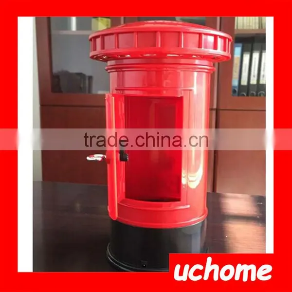 UCHOME Creative Souvenir British Red Mailbox Shape Money Saving Piggy Bank Pot photo-6