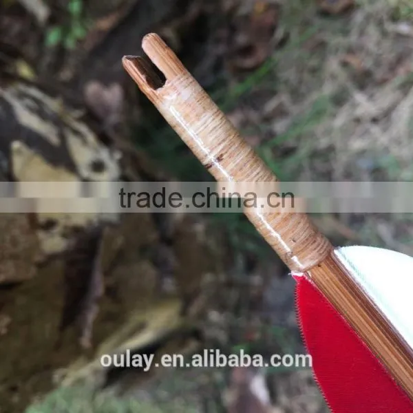 Nature Bamboo Arrows With Three Different Weights Screw-in Points And Brass Inserts photo-2