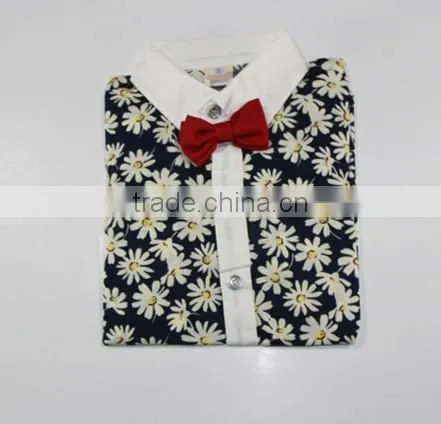 2016 New Design Boy's Shirt /100% Cotton Printing Shirt/ Flower Printing photo-6