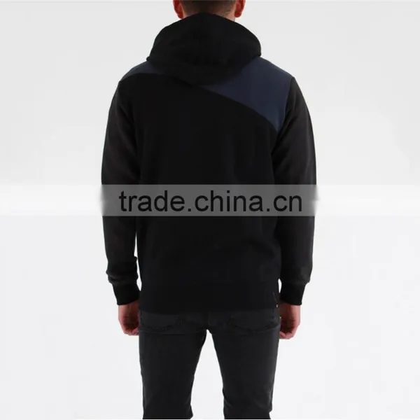 China Factory Black Hoodies 100% Cotton Pullover Hoodie for Man photo-2