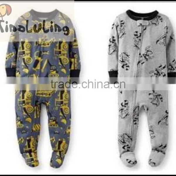TinaLuLing Wholesale Boys Winter 100% Cotton Kniting Funny Pajamas Kids One Piece Jumpsuits Pajamas photo-5