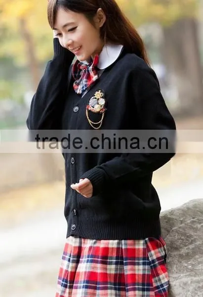 Autumn Fashion Style Cardigan Woolen School Uniform British School Uniform Sweater photo-6
