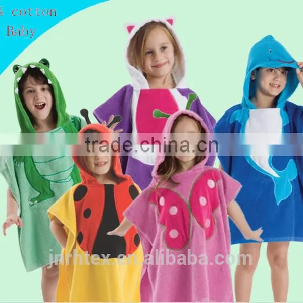 Wholesale Embroidery Design Cotton Terry Custom Kids Bathrobe With Hood photo-2