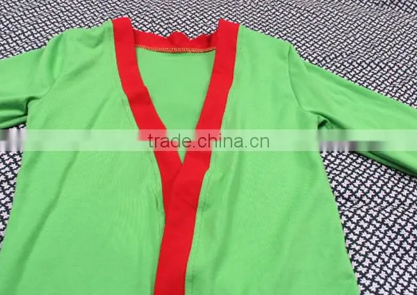 Knitting Cotton Green Color Girls Stylish Overall Fashion Smock-Frock Children Outer Garment photo-4