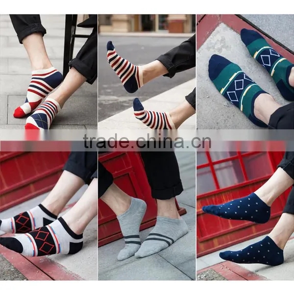 New Style Different Pattern Cotton Korean Style Men Wear Sport Ankle Invisible Sock Compression Sock photo-6
