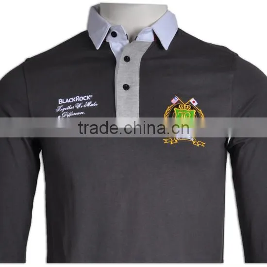 OEM Student School Uniform Manufactuers Long Sleeve Polo Shirt For Autumn Wearing photo-4