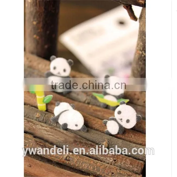 Panda Banboo Leaf Stickers, Black White Lovely Stickers, Scrapbook Cute Card DIY Felt Stickers photo-3