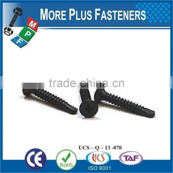 Made in Taiwan Stainless Steel Black Phosphate Yellow Zinc Plated Countersunk Phillips Bulge Head Self Drilling Screw photo-4