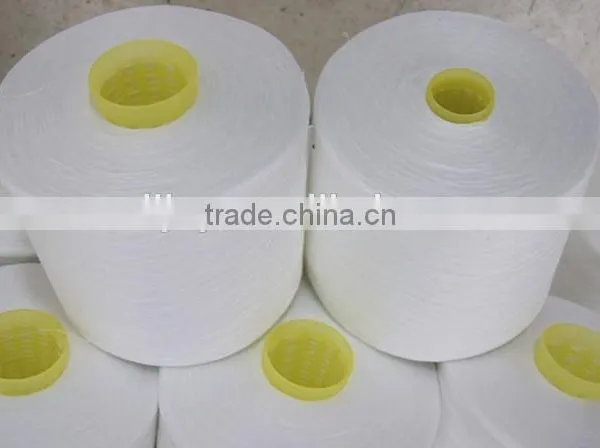 46S/2 Small Cone Spun Polyester Sewing Thread With Raw White Color photo-2