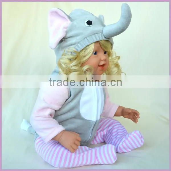 Arabic Baby Toys Soft Vinyl Reborn Baby Doll Parts Kits With Elephant Clothes