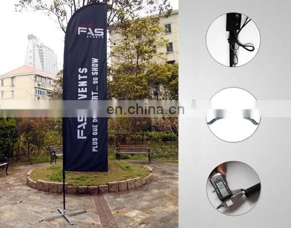 2017 Good Quality Customized Promotional Flying Feather Flag With Pole/ Beach Flags /customized Advertising Flag photo-5