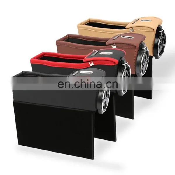 Car Seat Gap Filler Organizer Coin Side Pocket Car Organizer With Cup Holder photo-3