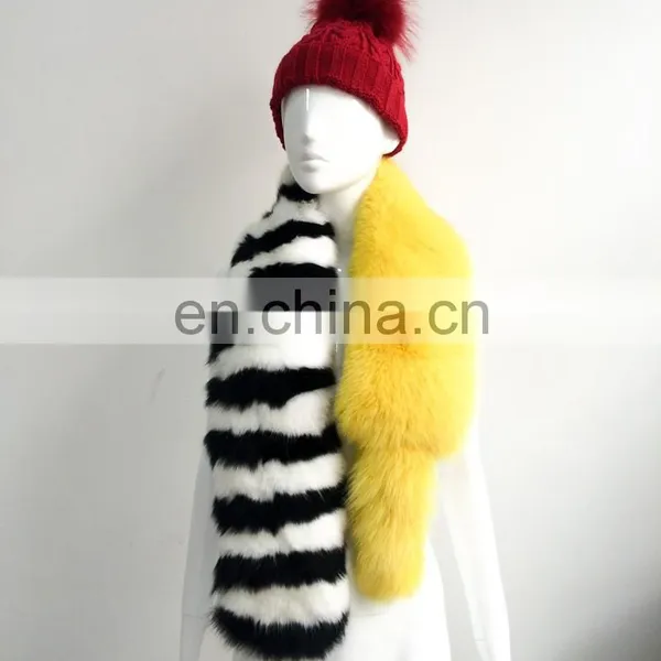 Fashion Top Quality Women Winter New Style Cheap Ladies Fox Fur Warm Scarf photo-5