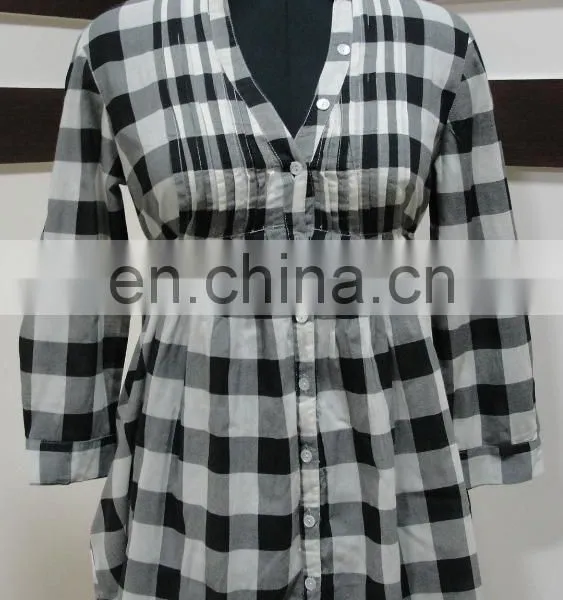 Ladies Fashion Checked Shirts photo-5