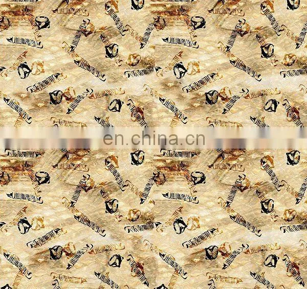 Digital machine printed polyester with coating textile material for luggage bag