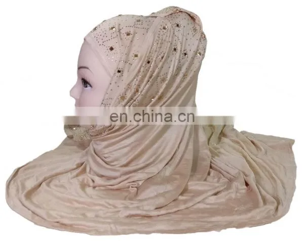 Cream Beige Colour Casual Wear Stoles / Girls Party Wear Headscarf (scarves Scarf Stoles Hijab) photo-2